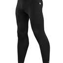 qualidyne Men's Cycling Pants 4D Padded Bike Pants Road Biking Tights Bicycle Pants Fleece-Lined Black, M