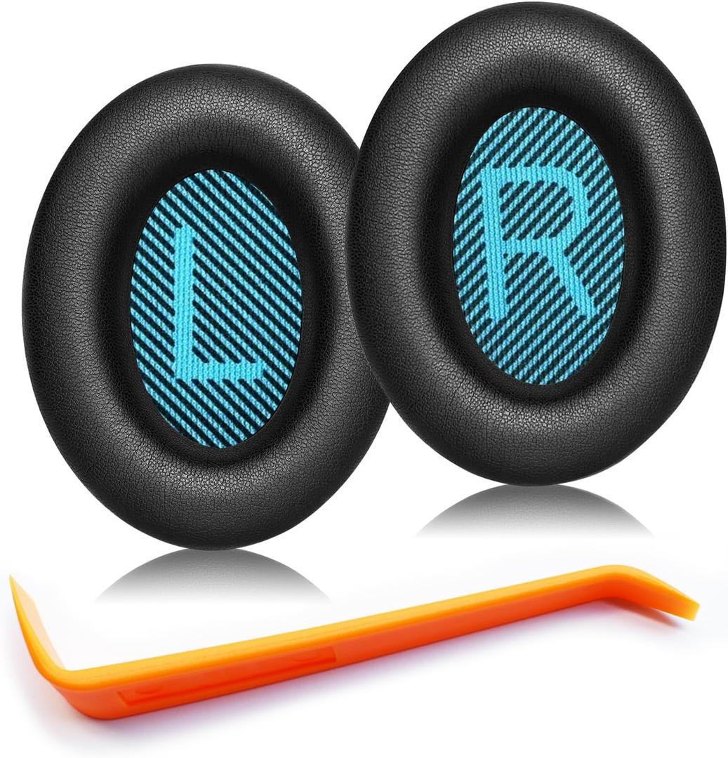 QC35 Ear Pads - Replacement Earpads for Bose QuietComfort 35 II and QC35 Headphones & More(Black)