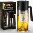 Costop Professional 500ml Glass Oil Sprayer - 3-in-1 Kitchen Tool: Fine Mist, Stream & Pour | Leak-Proof Design for Air Fryer, BBQ & Cooking | BPA-Free