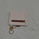 Small Wallets Woman RFID Blocking Leather Credit Card Holder - with ID Window - Card Wallets for Women - with Zipper Coin Purse - Keychain Wallet (White&Brown)