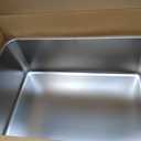 Kichwit Stainless Steel Cat Litter Box, Metal Litter Pan for Cat, Non Stick Smooth Surface, 21.1" L x 13.1" W x 6" H (Medium)