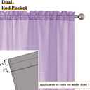 Aiyufeng Light Purple Sheer Curtain Panels Pair Sold 84 Inch Length, Light Filtering Window Curtain Drapes Treatment for Kitchen, Bedroom/Children Room, Voile Top Dual Rod Pocket, 40x84", Pack of 2