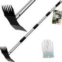 Hoe Garden Tool, 58 Inch Garden Hoe and Cultivator for Gardening Weeding, 2 in 1 Hand Gardening Tools with Extended Adjustable Long Handle Heavy Duty Dual Use Accessories for Tilling Planting