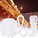 Namalu 200 Pcs Christmas Light Clips Gutter Clips for Hanging Outdoor Lights Plastic Weatherproof Gutter Hooks Hanging String Lamp Holder Mount to Shingles for Halloween Xmas Tree Decor (Clear)