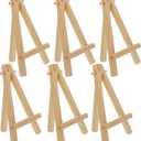 8" High Small Natural Wooden Easel (6 Pack), A-Frame Canvas Stand Tripod, Small Painting Easels - Tabletop Easel for Painting, Canvases, Student Crafts, Event Signs Photos