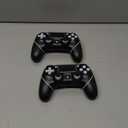 Matbip 2 Pack wireless controller for P4, wireless controller for p4/pro/slim/pc, with Non-Slip Grip, dual vibration, Turbo, type-c port (Midnight Black * 2)