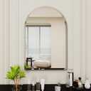Arched Bathroom Mirror, 24X32 inch Arched Frameless Mirror, Arch Wall MirrorFrameless Mirrors for Bathroom,Beveled Bathroom Mirror.