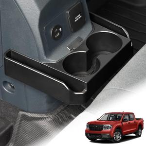 Mabett Removable Rear Dual Cup Holder for Ford Maverick 2022-2025 Accessories, FIT Insert Expander Rear Seat Cup Holder Organizer
