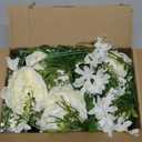 DearHouse 2Pack Artificial Peony Flower Garland - Silk Peony Garland with White Flowers for Wedding Party Table Decoration,6ft/Strand