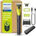 Philips Norelco OneBlade 360 with Connectivity Hybrid Face + Body, Electric Beard Trimmer, Shaver and Body Groomer Kit with 360 Blade Tech, 1x360 Blade, 5-in-1 Comb, Travel Case, Model QP4631/90