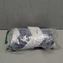 Blissun 7.5ft Patio Umbrella Replacement Canopy, Market Umbrella Cover, Outdoor Table Umbrella Canopy for 6 Ribss (Blue & White Stripe)