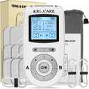 Dual Channel TENS EMS Unit 40 Intensities for Gradual Pain Relief Therapy, 24 Modes Muscle Stimulator, Electronic Pulse Massager with 8 Pads, Dust-Proof Drawstring Storage Bag