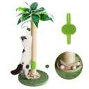 Fantasreen Cat Scratching Post 33'' Cat Scratcher Tall Scratching Posts for Indoor Cats with Cat Toy and Interactive Ball Self Groomer for Kittens Adults Cats