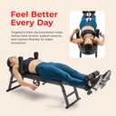 Sunny Health & Fitness No-Hang Traction & Stretch Decompression Table for Back Pain Relief, Adjustable Stretch Bench, 400 LB Capacity, One Size