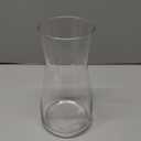 8 inch Clear Glass Flower Vases for Centerpiece Table Home Indoor Desk Decor,Ins Modern Boho Style Vase for Wedding Housewarming Gift (White)