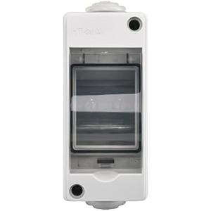 IP65 ABS Distribution Protection Box,2 Way Waterproof Circuit Breaker Distribution Box 2 DIN Rail Outdoor Distribution Junction Box for Indoor Outdoor Wall Circuit Breake