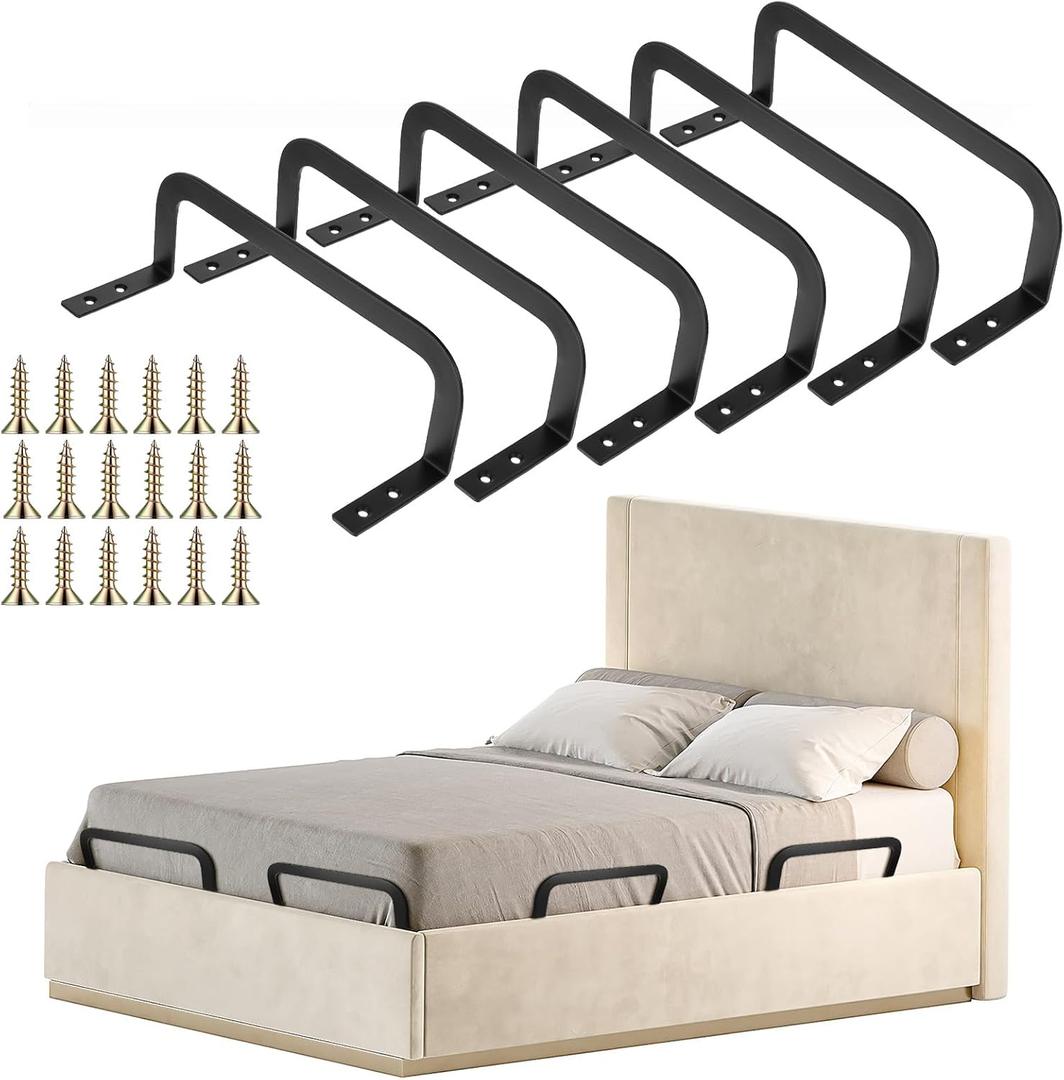 6 PCS Mattress Slide Stopper to Prevent Mattress Retainer Bar Keep Mattresses Topper from Sliding, Stopper Prevent Holder in Place, Anti Slip Gripper for Most Soft Bed,RV,Adjustable Beds