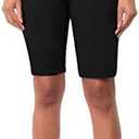 Hybrid & Company Women's Maternity Denim Shorts Over The Belly Comfy Skinny Bermuda Jeans, Small