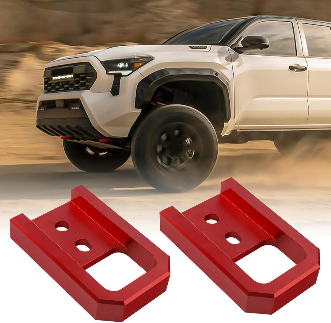 Tow Hooks for Tacoma 2024-2026/4Runner 2025-2026/Land Cruiser 250 2024-2026, Car Tow Hooks Compatible with Toyota Tacoma/4Runner/Land Cruiser 250 Accessories (Red)