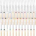 36PCS Marshmallow Roasting Sticks Bulk, 32 Inch Long Extendable Forks Smores Skewers for Smores Hot Dog Fire Pit Skewers Accessories Campfire Marshmellow Cooking Camping