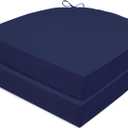 Outdoor Chair Cushions Set of 2, Waterproof Memory Foam Patio Seat Cushions with Ties for Garden Sofa & Dining Furniture, 3-Year Color Fastness, 18x18x3 Inch, Blue