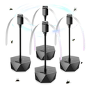 Fly Fans for Tables, Fly Repellent Fan Outdoor Indoor Keep Flies Away, Fly Repellent Fans for Tables with Holographic Blades for Picnic, Party, Restaurant, Kitchen, and BBQ, 4 Pack Black