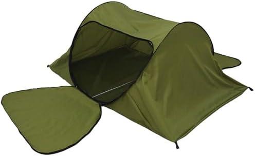 Portable Camping Tent with Double Door Design, Folding Mosquito Net Shelter with Storage Bag, Army Green
