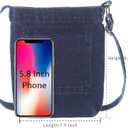 AOCINA Small Denim Purse Blue Jean Purse Shoulder Bag Denim Crossbody Bags for Women