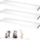 3 Pieces Acrylic Medicine Cabinet Replacement Shelves Bathroom Cabinets Shelves for Living Room Bathroom Kitchen Wall Mounted Medicine Cabinets, 13 Inches