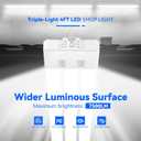 JESLED LED Shop Lights 4FT, 3CCT Selectable 50W 7500LM, Linkable, ETL