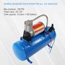 JDMSPEED New 150PSI DC 12V Air Compressor with 6 Liter Tank 1.6 Gallon For Train Horns Motorhome Tires