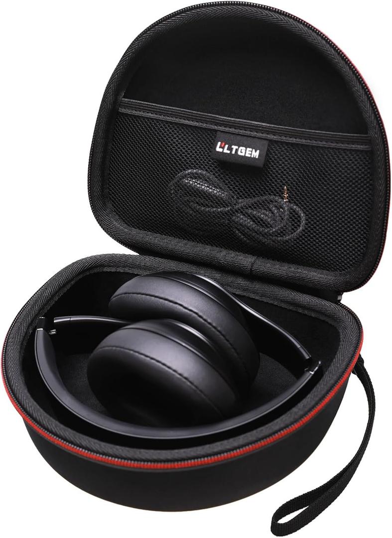 Headphone Case Compatible with Beats Studio Pro/Solo 4 / Studio 3 / Solo 3 / Picun B8 / BERIBES/JLab JBuds Lux ANC Wireless Bluetooth Noise Cancelling Headphones, Black(Case Only)