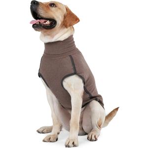 Dog Sweater Pullover Cold Weather Vest for Dogs Dog Sweatshirt & Jacket for Indoor and Outdoor Use (Large, Brown)