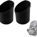 2pcs Cup Holder Replacement Compatible with Graco 4Ever DLX Car Seats, Holds Kids Bottles up to 77.5mm, Seat Replacement Parts for Graco Car（Black）