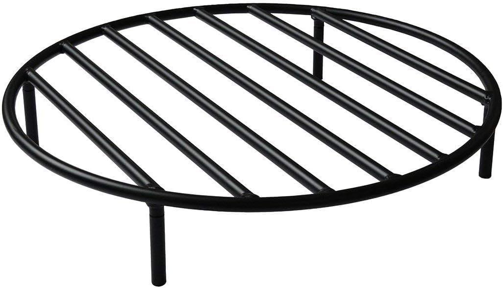 onlyfire Heavy Duty Round Fire Pit Grate 30 Inch - Steel Log Grate with High-Temp Coating & Removable Legs, 3.5" Tall Wood Burning Grate for Outdoor Fireplace, Camping, BBQ
