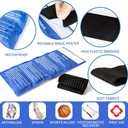 Gel Ice Cold Packs - (2-Piece Set) Soft Reusable Cold/Hot Compress, Provides Alleviate Joint and Muscle Pain. Flexible Therapy from Injuries - Shoulder, Back, Knee, Neck, Ankle & More.