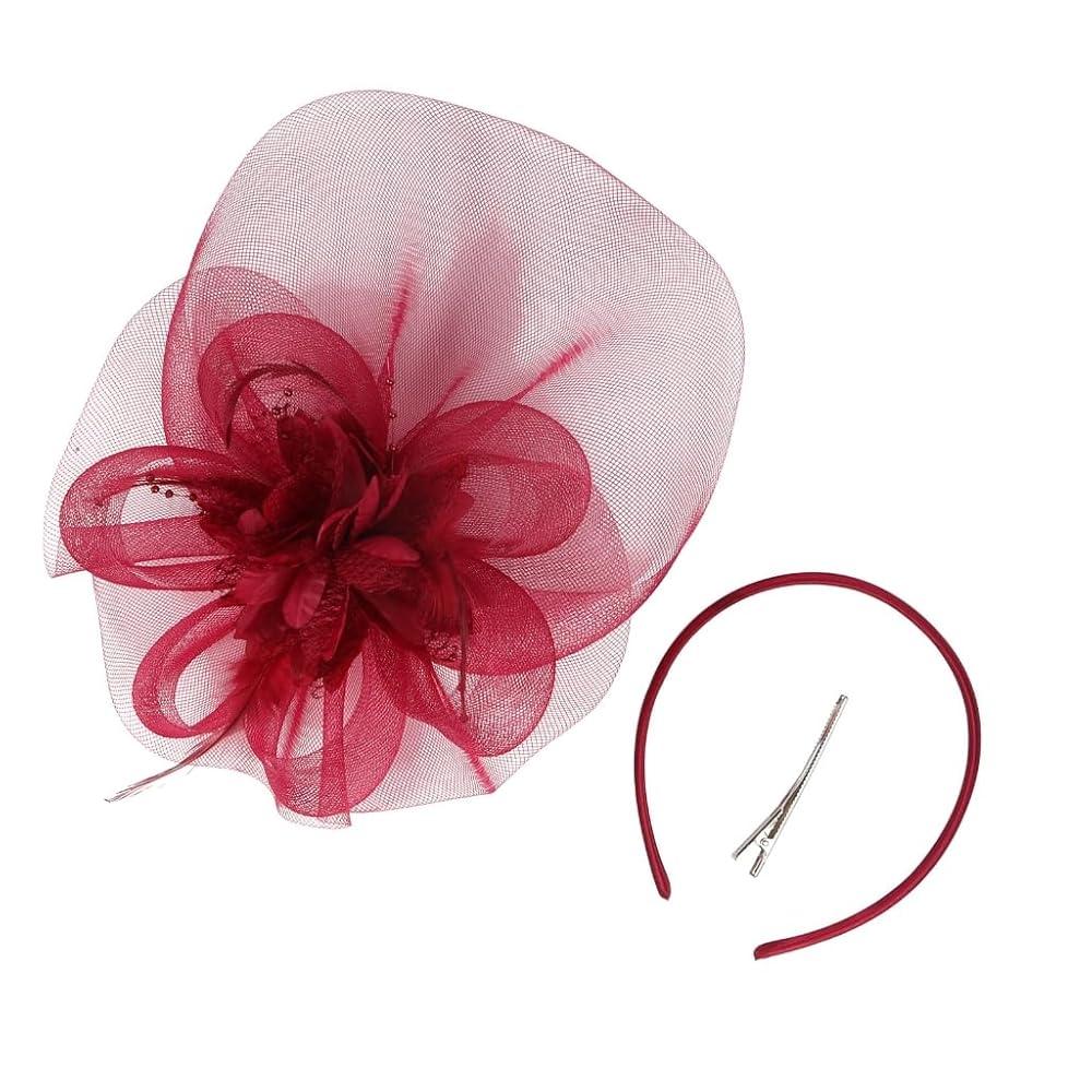 dressfan Fascinator Derby Hats for Women Vintage Wedding Church Cocktail Tea Party Hair Accessories
