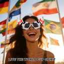 AICase for World Cup 2026 Merchandise,Flag Sunglasses Football Ball Panini Patriotic Olympic Soccer Gift & Game Day