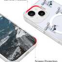 Aitipy Magnetic for iPhone 13/14 Case, Cute Sliver Cherry Pattern [Compatible with MagSafe], Aesthetic Trendy Slim Shockproof Protective Phone Cover for Women Girls