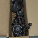 Sungmor Heavy Duty Cast Iron Candlestick Holders - Handcrafted Vintage Candelabra - 17Inch Tall & 5 Arms Candle Holders - Decorative Pillar Candle Stand for Christmas Birthday Wedding Home Party