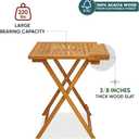 IDZO Heavy Duty 400lbs Capacity Patio Bistro Set 3 Piece Outdoor, Folding Chairs w/Cushion, Square Table - Upgrate 2024