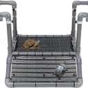 SKARUS Extra Large Hanging Turtle Basking Platform, 19 Wider Turtle Dock with Ramp, Basking Area for Aquarium Tank Height Adjustable Reptile Floating Dock Tortoise Tank Accessories for Lizard Gecko