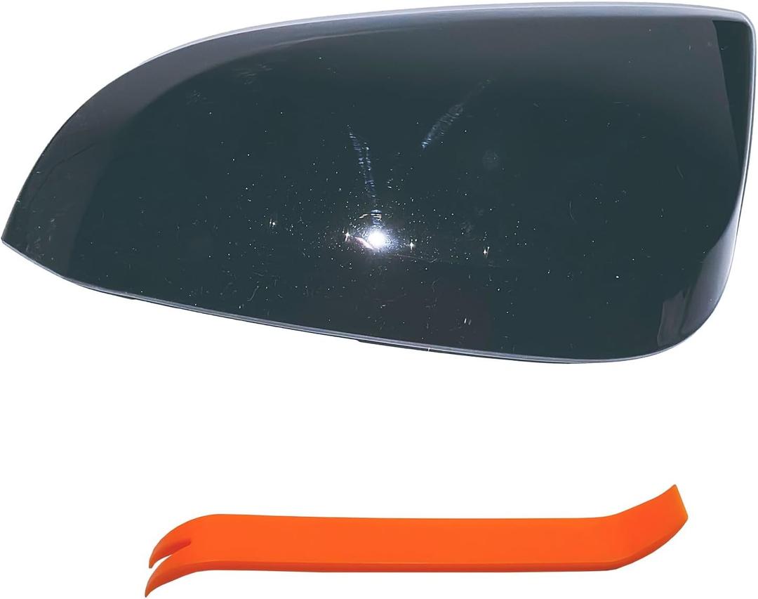 Passenger Right Side Mirror Cover Cap Compatible with Toyota RAV4 2013-2018 XLE/SE/LTD, RAV4 HV 2016, 4RUNNER 2013-2023 - Without Side Camera Models, Glossy Black