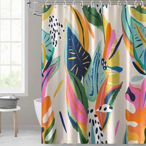 ALALAL Abstract Art Shower Curtains for Bathroom, Polyester Fabric Shower Curtain Sets with 12 Hooks, Waterproof Modern Bathroom Decor Curtain, Machine Washable,72x72 Inch