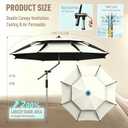 Above Ground Pool Umbrella 7.9 FT with Cup Holder, Tilt & Clamp Mount