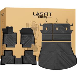 LASFIT Floor Mats for Lexus NX 350h/NX 450h+ Hybrid 2022-2026 (Not Fit Gas (250,350)), All Weather Cargo Mats TPE Floor Liners&Backrest Mats for NX350h Accessories, Trunk&Cargo Liners for NX450h+