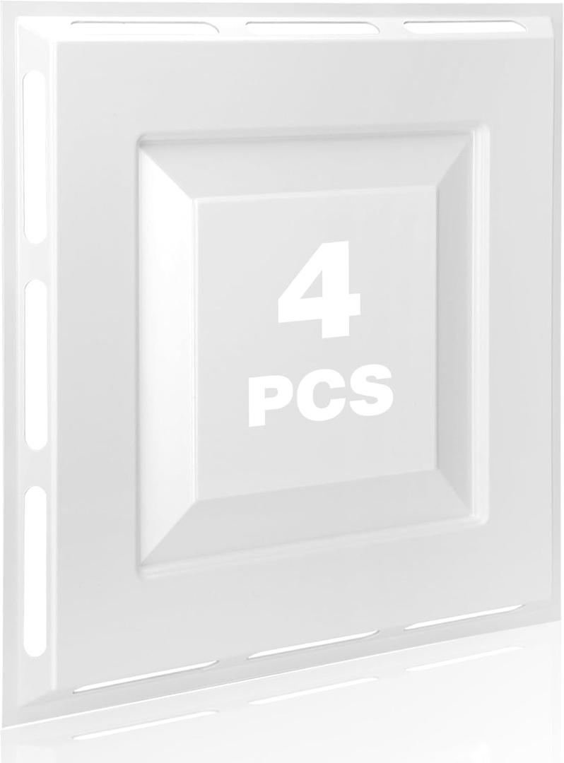 4-Pack 4-Way Ceiling Air Diverter 24"x24", Air Diverter for 2'x2' Ceiling Grid, Tool-Free Installation, Airflow Redirector for Offices, Classrooms, and Commercial Spaces