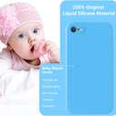 Vooii for iPhone SE Case 2022/3rd/2020,iPhone 8/7 Case, Upgraded Liquid Silicone with [Flat Edges] [Camera Protection] [Soft Anti-Scratch Microfiber Lining] Phone Case for iPhone SE - Blue