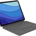 Logitech Combo Touch iPad Pro 11-inch (1st, 2nd, 3rd, 4th gen - 2018, 2020, 2021, 2022) Keyboard Case - Detachable Backlit Keyboard, Click-Anywhere Trackpad - Oxford Gray; USA Layout
