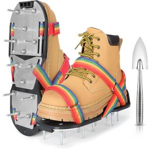 Lawn Aerator Shoes for Grass - Pre-Assembled Grass Aerator Shoes for Lawn - Soil Yard Aerator Tool for Aerating Patio Garden, Colorful, Medium Size
